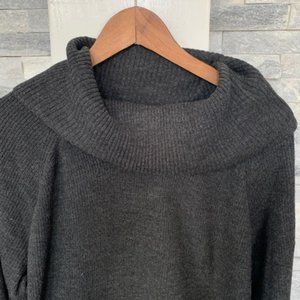 New York and Company gray XL sweater. It is accented with a cowl neck and kangar